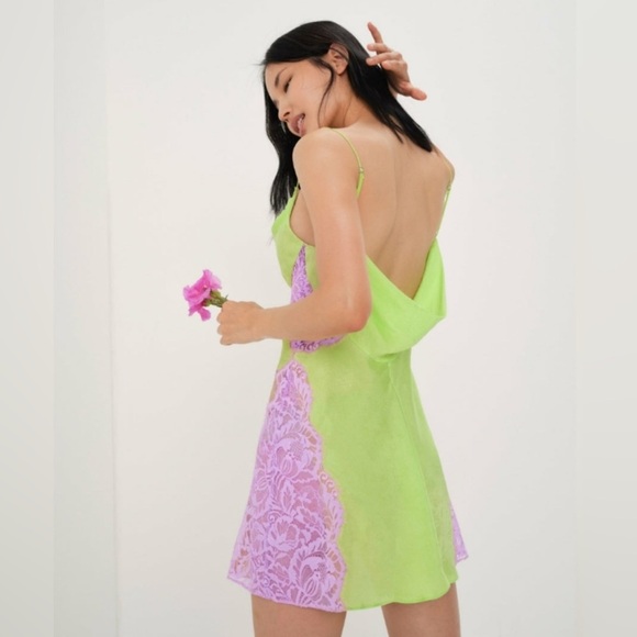 For Love and Lemons Silky Slip Dress, Size S - Picture 5 of 16